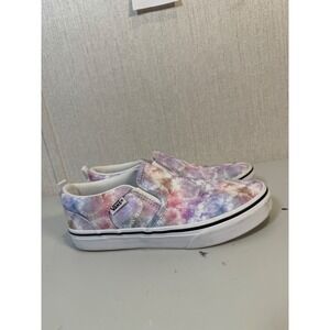 VANS Missy Pastel Tie Dye Heart Slip On Sneakers Size 4 Youth/Juniors